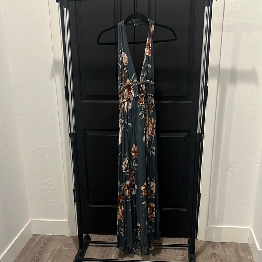 ILLA ILLA Floral Maxi Dress in Blue and Brown